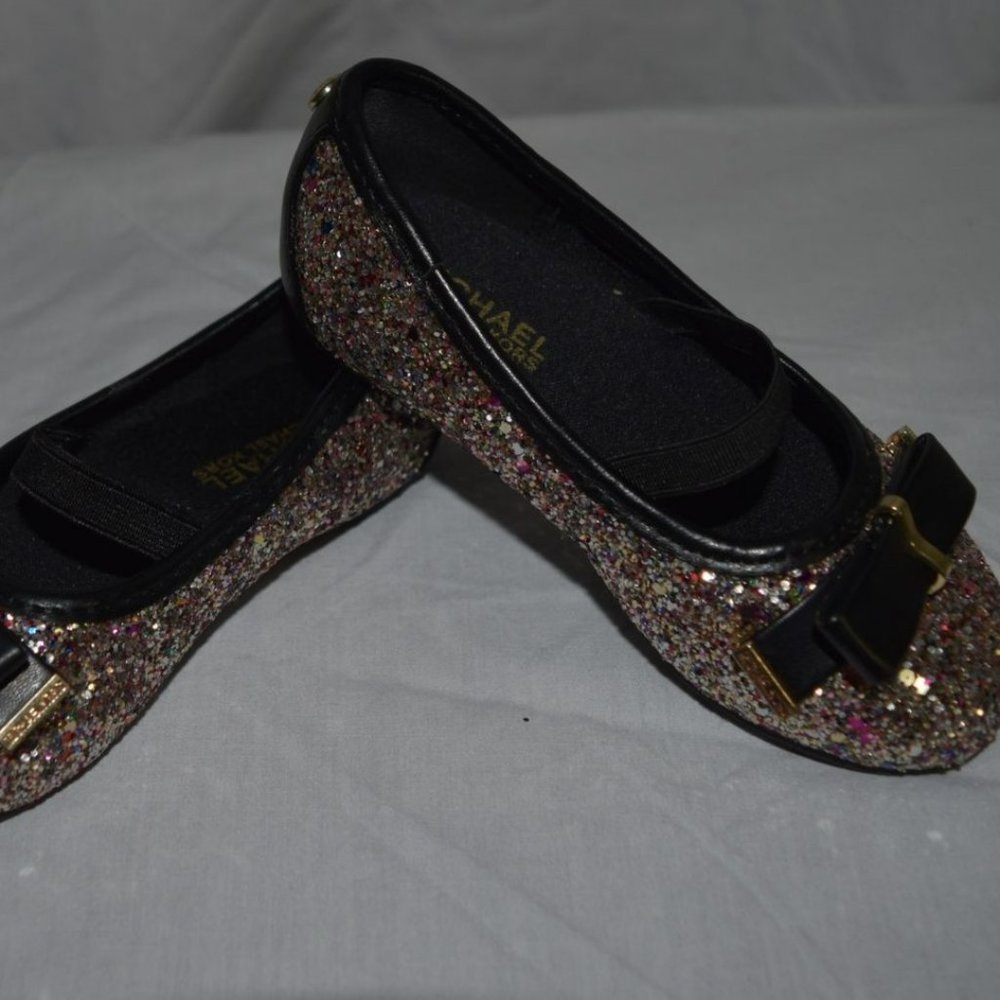 Michael Kors Tori Vista Glitter Bow Flats